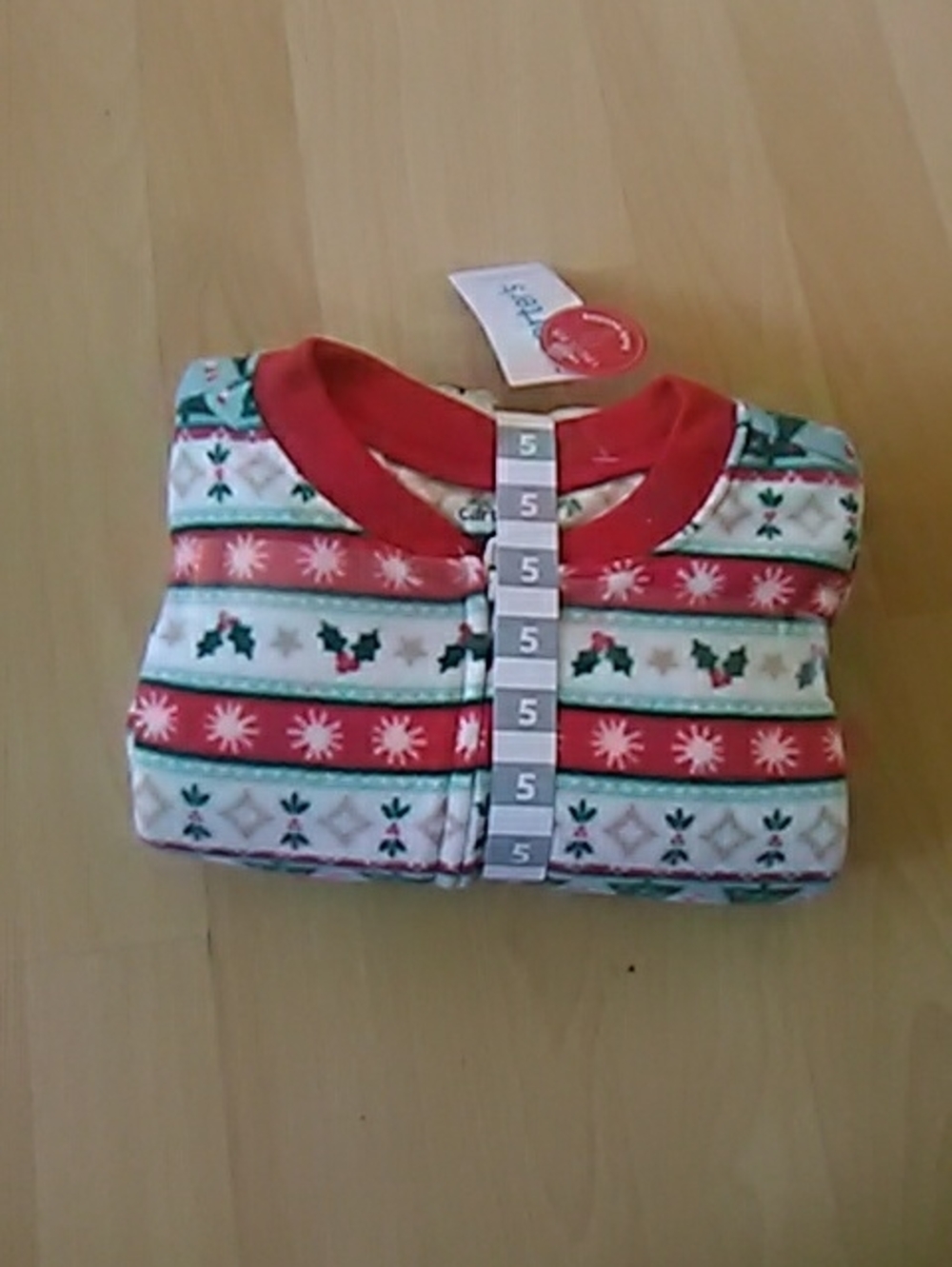 Get 50% Off Also Children's Festive Fair Isle Pajama Set - Red, Green & White
